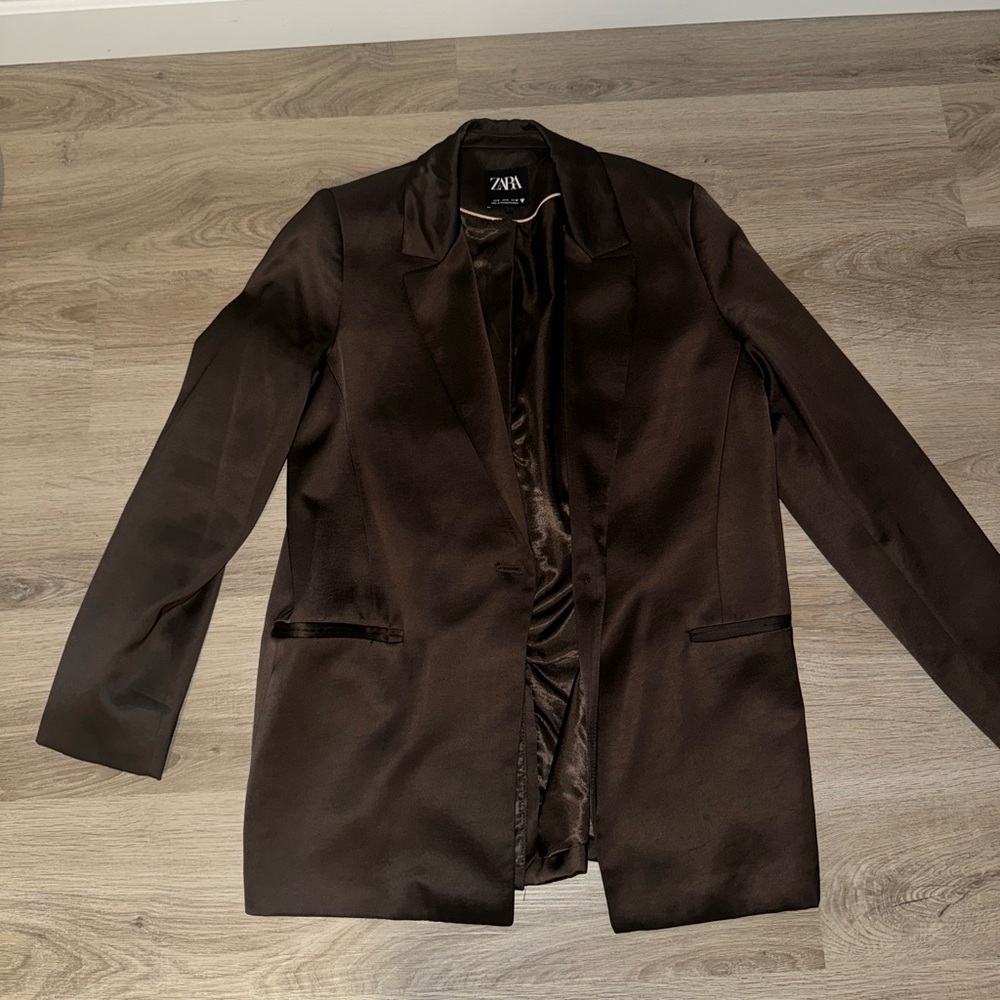 Zara chocolate brown blazer